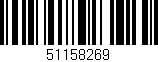 Código de barras (EAN, GTIN, SKU, ISBN): '51158269'