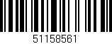 Código de barras (EAN, GTIN, SKU, ISBN): '51158561'