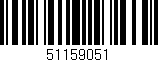 Código de barras (EAN, GTIN, SKU, ISBN): '51159051'