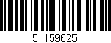 Código de barras (EAN, GTIN, SKU, ISBN): '51159625'