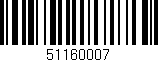 Código de barras (EAN, GTIN, SKU, ISBN): '51160007'