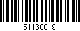Código de barras (EAN, GTIN, SKU, ISBN): '51160019'