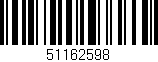 Código de barras (EAN, GTIN, SKU, ISBN): '51162598'