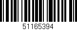 Código de barras (EAN, GTIN, SKU, ISBN): '51165394'