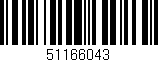 Código de barras (EAN, GTIN, SKU, ISBN): '51166043'