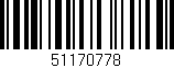 Código de barras (EAN, GTIN, SKU, ISBN): '51170778'