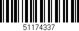Código de barras (EAN, GTIN, SKU, ISBN): '51174337'