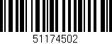 Código de barras (EAN, GTIN, SKU, ISBN): '51174502'
