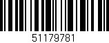 Código de barras (EAN, GTIN, SKU, ISBN): '51179781'