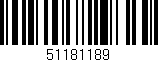 Código de barras (EAN, GTIN, SKU, ISBN): '51181189'