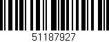 Código de barras (EAN, GTIN, SKU, ISBN): '51187927'