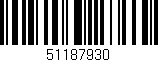 Código de barras (EAN, GTIN, SKU, ISBN): '51187930'