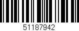 Código de barras (EAN, GTIN, SKU, ISBN): '51187942'