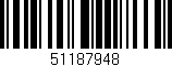 Código de barras (EAN, GTIN, SKU, ISBN): '51187948'