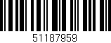 Código de barras (EAN, GTIN, SKU, ISBN): '51187959'