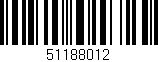 Código de barras (EAN, GTIN, SKU, ISBN): '51188012'