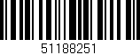 Código de barras (EAN, GTIN, SKU, ISBN): '51188251'