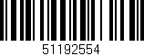Código de barras (EAN, GTIN, SKU, ISBN): '51192554'
