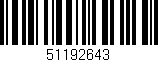 Código de barras (EAN, GTIN, SKU, ISBN): '51192643'