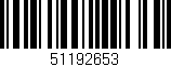 Código de barras (EAN, GTIN, SKU, ISBN): '51192653'