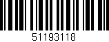 Código de barras (EAN, GTIN, SKU, ISBN): '51193118'