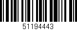 Código de barras (EAN, GTIN, SKU, ISBN): '51194443'