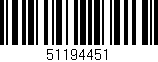Código de barras (EAN, GTIN, SKU, ISBN): '51194451'