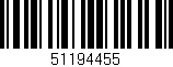 Código de barras (EAN, GTIN, SKU, ISBN): '51194455'