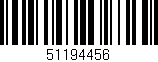 Código de barras (EAN, GTIN, SKU, ISBN): '51194456'