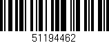Código de barras (EAN, GTIN, SKU, ISBN): '51194462'