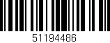 Código de barras (EAN, GTIN, SKU, ISBN): '51194486'