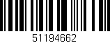 Código de barras (EAN, GTIN, SKU, ISBN): '51194662'