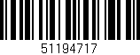 Código de barras (EAN, GTIN, SKU, ISBN): '51194717'