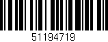 Código de barras (EAN, GTIN, SKU, ISBN): '51194719'
