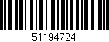 Código de barras (EAN, GTIN, SKU, ISBN): '51194724'