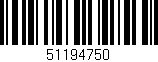 Código de barras (EAN, GTIN, SKU, ISBN): '51194750'