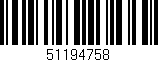 Código de barras (EAN, GTIN, SKU, ISBN): '51194758'