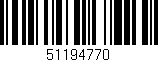 Código de barras (EAN, GTIN, SKU, ISBN): '51194770'