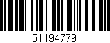 Código de barras (EAN, GTIN, SKU, ISBN): '51194779'
