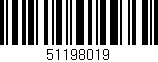 Código de barras (EAN, GTIN, SKU, ISBN): '51198019'