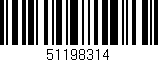 Código de barras (EAN, GTIN, SKU, ISBN): '51198314'