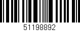 Código de barras (EAN, GTIN, SKU, ISBN): '51198892'