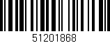 Código de barras (EAN, GTIN, SKU, ISBN): '51201868'