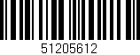Código de barras (EAN, GTIN, SKU, ISBN): '51205612'