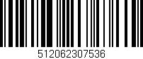Código de barras (EAN, GTIN, SKU, ISBN): '512062307536'