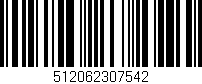 Código de barras (EAN, GTIN, SKU, ISBN): '512062307542'