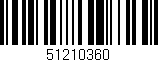 Código de barras (EAN, GTIN, SKU, ISBN): '51210360'