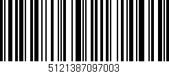 Código de barras (EAN, GTIN, SKU, ISBN): '5121387097003'