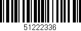 Código de barras (EAN, GTIN, SKU, ISBN): '51222336'