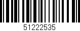 Código de barras (EAN, GTIN, SKU, ISBN): '51222535'